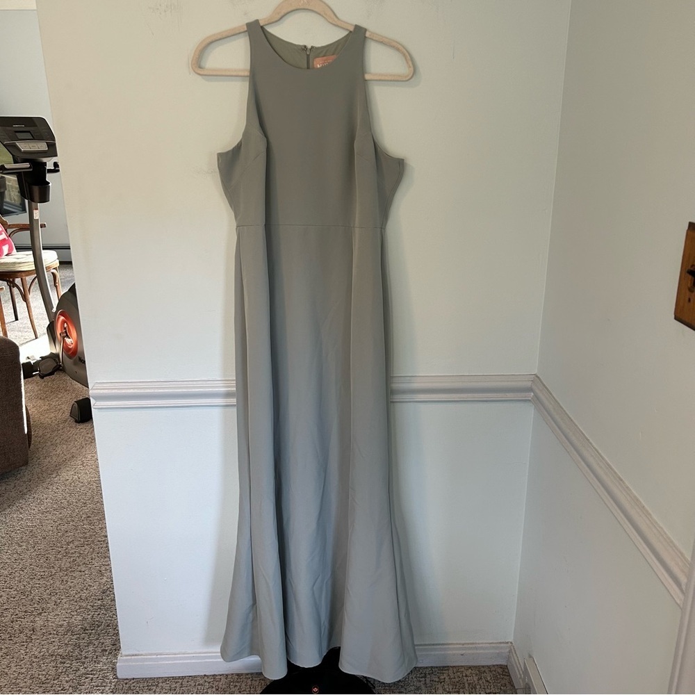 Show Me Your MUMU Chicago Green High Neck Sleeveless Gown Size XL